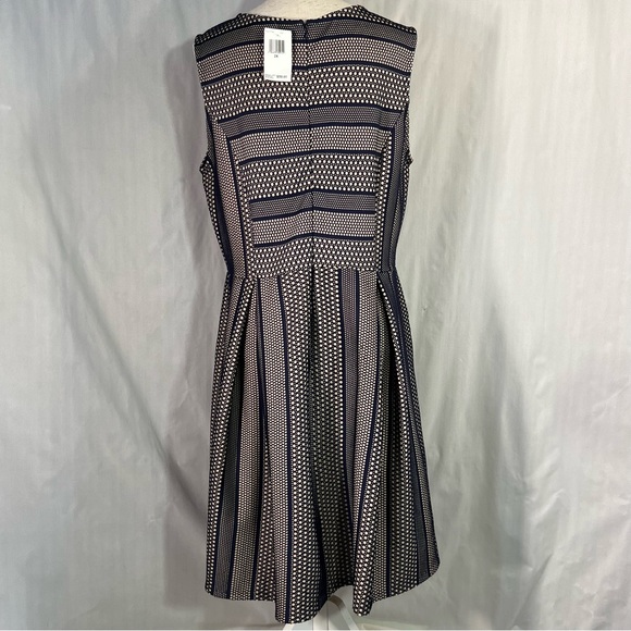 Monteau Blue Overlay Tan Lining Sleeveless Fit & Flare Dress Plus Size XXL - Picture 6 of 11